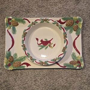 Holiday Pinecone Dinnerware Set
